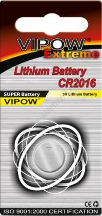 Bateria VIPOW EXTREME CR2016 1szt/blist.