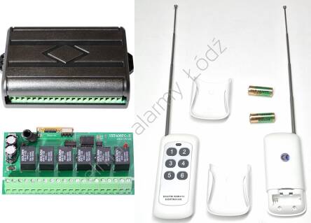  6k/12V zdalne sterowanie radiolinia duży zasięg 2 piloty z antenką - tylko tryb chwilowy