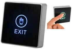 Natynkowy podświetlany dotykowy przycisk EXIT wyjścia bramy furtki czarny